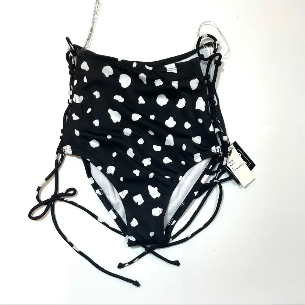 Sundazed COW Spot Stella High Waist Swim Bottom